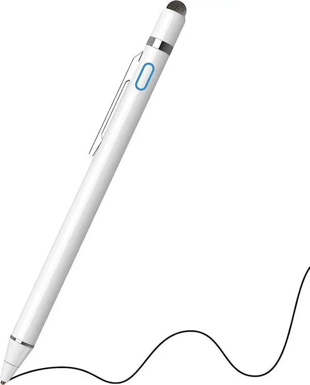 Main image of Stylus Pens for Touch Screens, Universal Fine Point Stylus for iPad, iPhone, Samsung, iOS/Android Smart Phone and Other Tablets, Active Stylus Stylist Pen Pencil for Precise Writing/Drawing White