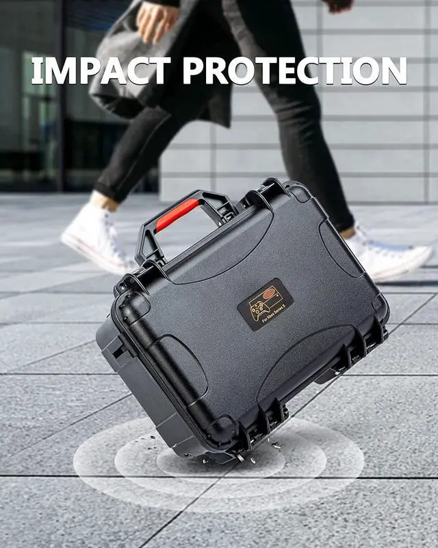 Alt view image 7 of 7 - Carrying Case for Xbox Series S, Professional Deluxe Waterproof Case Soft Lining Hard Case with Shoulder for Xbox Series S and Other Accessories Storage