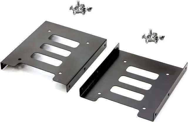Main image of 2 Pack 2.5" to 3.5" SSD HDD Hard Disk Drive Bays Holder Metal Mounting Bracket Adapter for PC