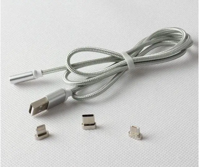 Alt view image 6 of 6 - 3 in 1 Magnetic Charging Cord Charger Cable with Micro USB / Type C / Lightning Connector for iPhone,iPad,Huawei, HTC,LG,Samsung Galaxy,Sony Xperia and More