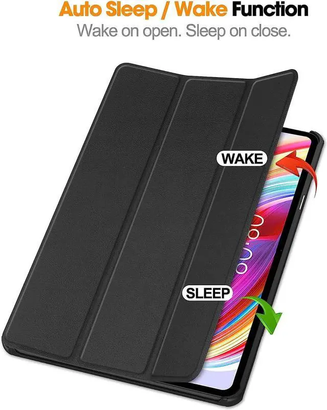 Alt view image 3 of 7 - Case for TECLAST T50 11 inch , Tri fold Slim Lightweight Hard Shell Smart Protective Cover with Multi-Angle Stand, Universal Stylus Pen