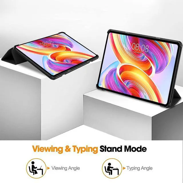 Alt view image 6 of 7 - Case for TECLAST T50 11 inch , Tri fold Slim Lightweight Hard Shell Smart Protective Cover with Multi-Angle Stand, Universal Stylus Pen