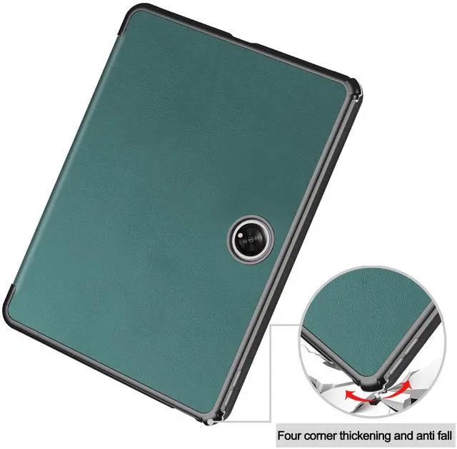 Alt view image 6 of 7 - Case for Oppo OnePlus Pad / Oppo Pad 2 11.61 inch 2023, Tri fold Slim Lightweight Hard Shell Smart Protective Cover with Multi-Angle Stand, Universal Stylus Pen Dark Green