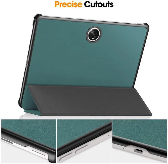 Alt view image 5 of 7 - Case for Oppo OnePlus Pad / Oppo Pad 2 11.61 inch 2023, Tri fold Slim Lightweight Hard Shell Smart Protective Cover with Multi-Angle Stand, Universal Stylus Pen Dark Green