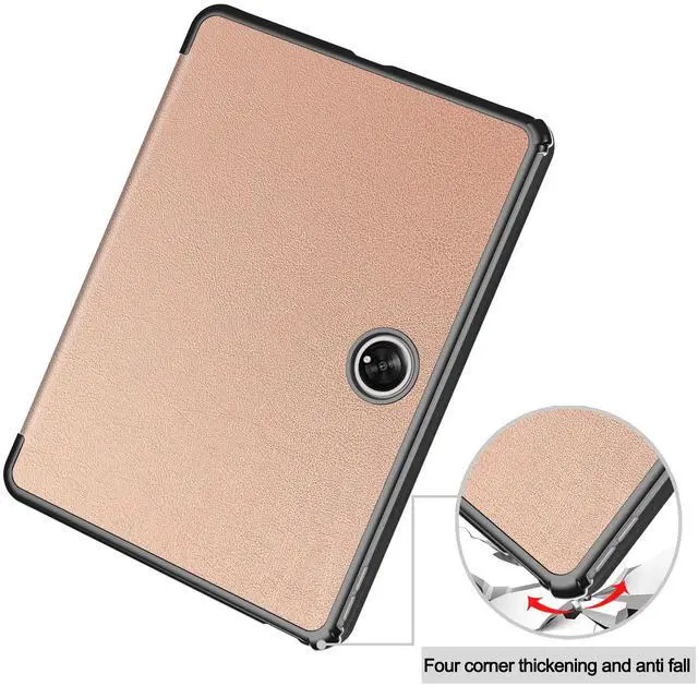 Alt view image 6 of 7 - Case for Oppo OnePlus Pad / Oppo Pad 2 11.61 inch 2023, Tri fold Slim Lightweight Hard Shell Smart Protective Cover with Multi-Angle Stand, Universal Stylus Pen Rose Gold