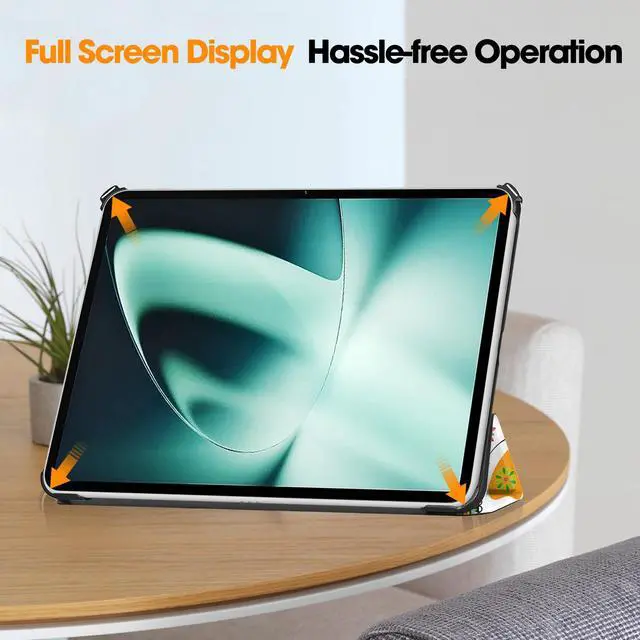Alt view image 4 of 7 - Case for Oppo OnePlus Pad / Oppo Pad 2 11.61 inch 2023, Tri fold Slim Lightweight Hard Shell Smart Protective Cover with Multi-Angle Stand, Universal Stylus Pen Butterfly