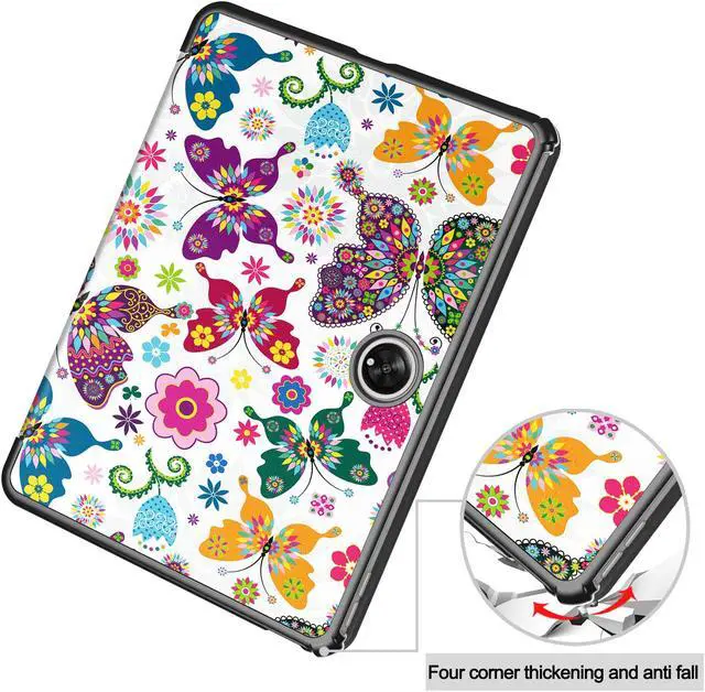 Alt view image 6 of 7 - Case for Oppo OnePlus Pad / Oppo Pad 2 11.61 inch 2023, Tri fold Slim Lightweight Hard Shell Smart Protective Cover with Multi-Angle Stand, Universal Stylus Pen Butterfly