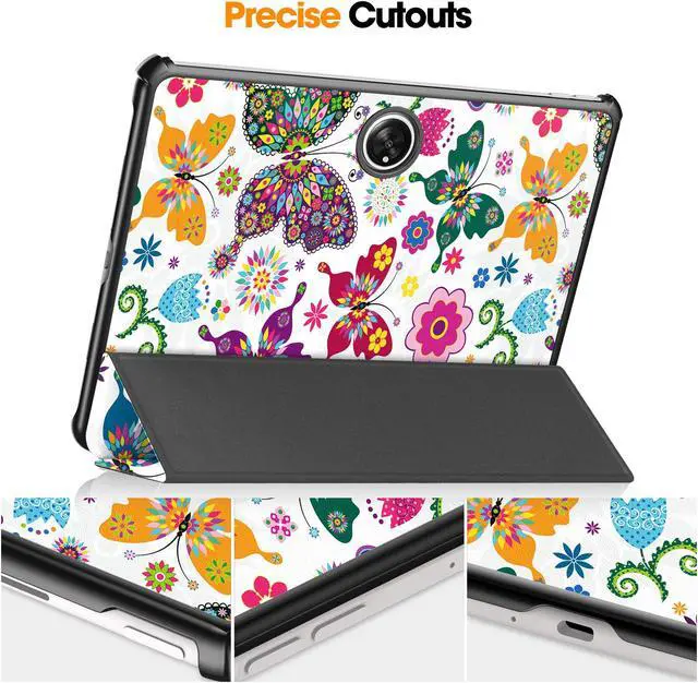 Alt view image 5 of 7 - Case for Oppo OnePlus Pad / Oppo Pad 2 11.61 inch 2023, Tri fold Slim Lightweight Hard Shell Smart Protective Cover with Multi-Angle Stand, Universal Stylus Pen Butterfly