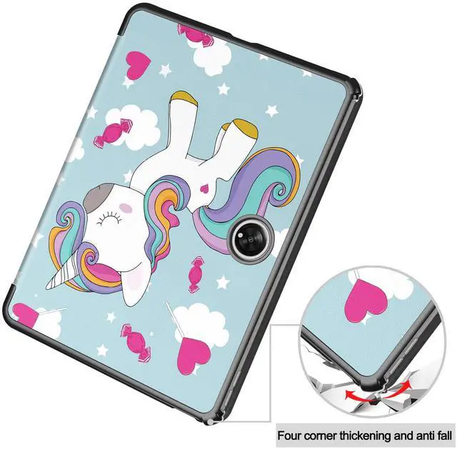 Alt view image 6 of 7 - Case for Oppo OnePlus Pad / Oppo Pad 2 11.61 inch 2023, Tri fold Slim Lightweight Hard Shell Smart Protective Cover with Multi-Angle Stand, Universal Stylus Pen Blue/White