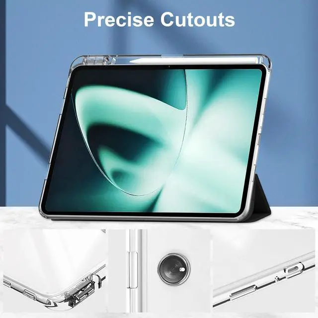 Alt view image 4 of 7 - Protective Case for Oppo OnePlus Pad 11.61 inch / Oppo Pad 2 11.61 inch 2023 with S Pen Holder, Transparent Hard Shell Back Trifold Smart Stand Cover with universal stylus Pen