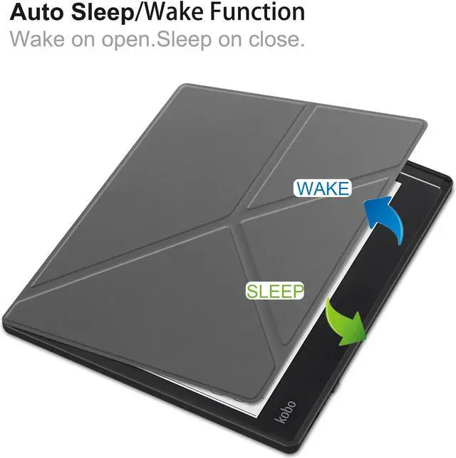 Alt view image 2 of 6 - Slim Case for Kobo Elipsa 2E 10.3 inch 2023 - Premium Leather Case Protective Smart Folio Shell Cover with Pen Holder, Auto Wake/Sleep, Multi-Viewing Angles, Stylus Pen