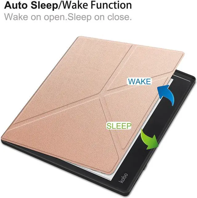 Alt view image 2 of 6 - Slim Case for Kobo Elipsa 2E 10.3 inch 2023 - Premium Leather Case Protective Smart Folio Shell Cover with Pen Holder, Auto Wake/Sleep, Multi-Viewing Angles, Stylus Pen