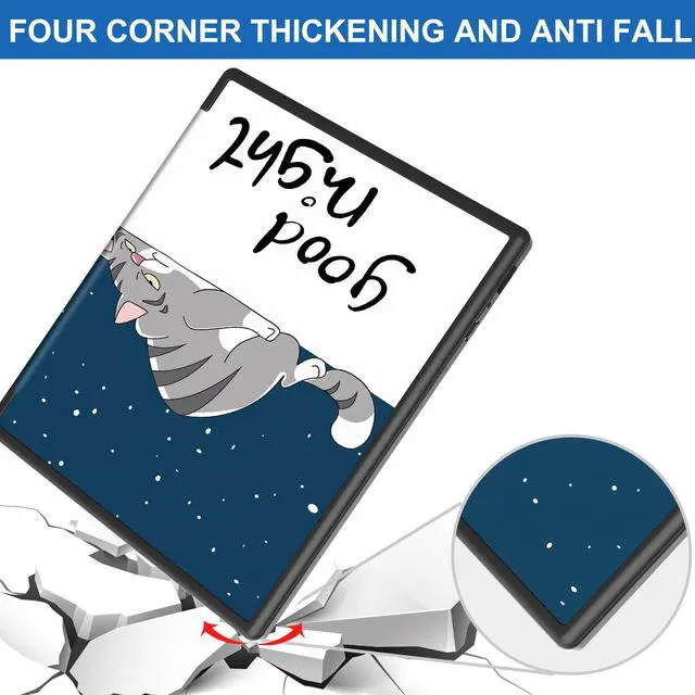 Alt view image 6 of 7 - Slim Case for Kobo Elipsa 2E 10.3 inch 2023 - Premium Leather Case Protective Smart Folio Shell Cover with Pen Holder, Auto Wake/Sleep, Multi-Viewing Angles, Stylus Pen