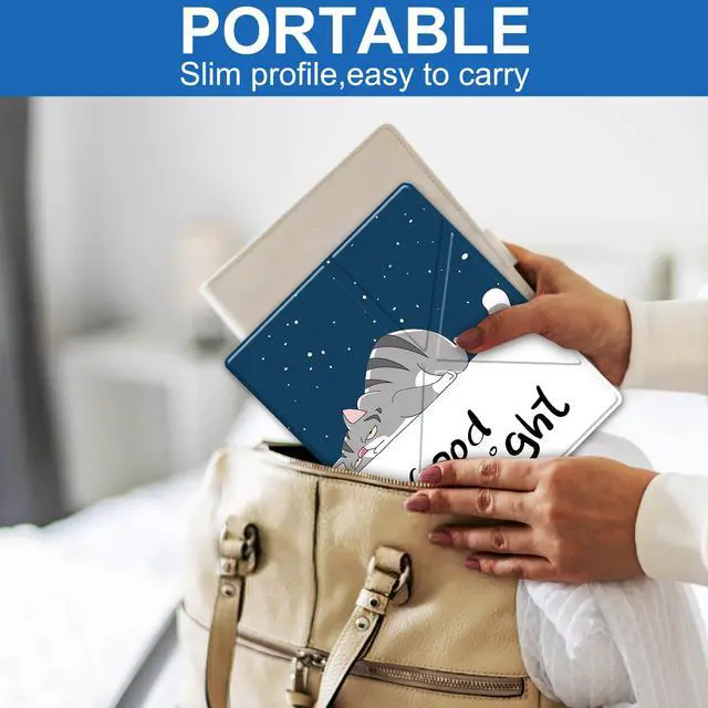 Alt view image 7 of 7 - Slim Case for Kobo Elipsa 2E 10.3 inch 2023 - Premium Leather Case Protective Smart Folio Shell Cover with Pen Holder, Auto Wake/Sleep, Multi-Viewing Angles, Stylus Pen