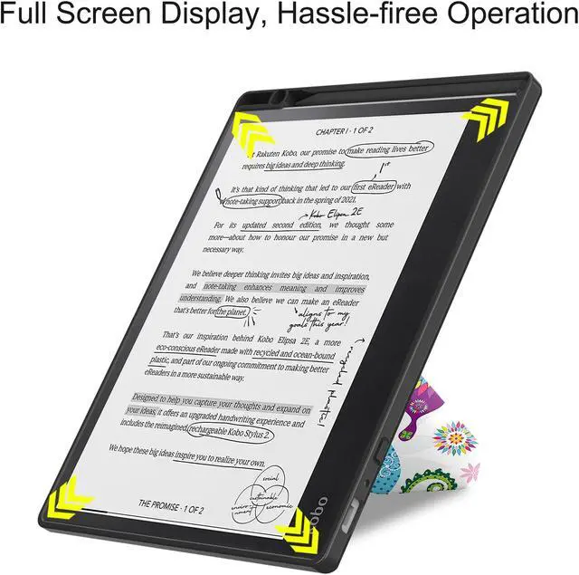 Alt view image 3 of 7 - Slim Case for Kobo Elipsa 2E 10.3 inch 2023 - Premium Leather Case Protective Smart Folio Shell Cover with Pen Holder, Auto Wake/Sleep, Multi-Viewing Angles, Stylus Pen