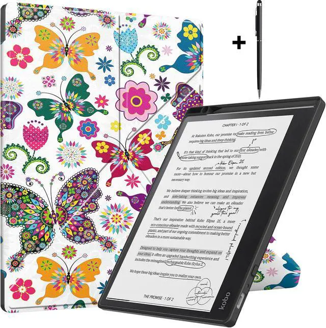 Main image of Slim Case for Kobo Elipsa 2E 10.3 inch 2023 - Premium Leather Case Protective Smart Folio Shell Cover with Pen Holder, Auto Wake/Sleep, Multi-Viewing Angles, Stylus Pen