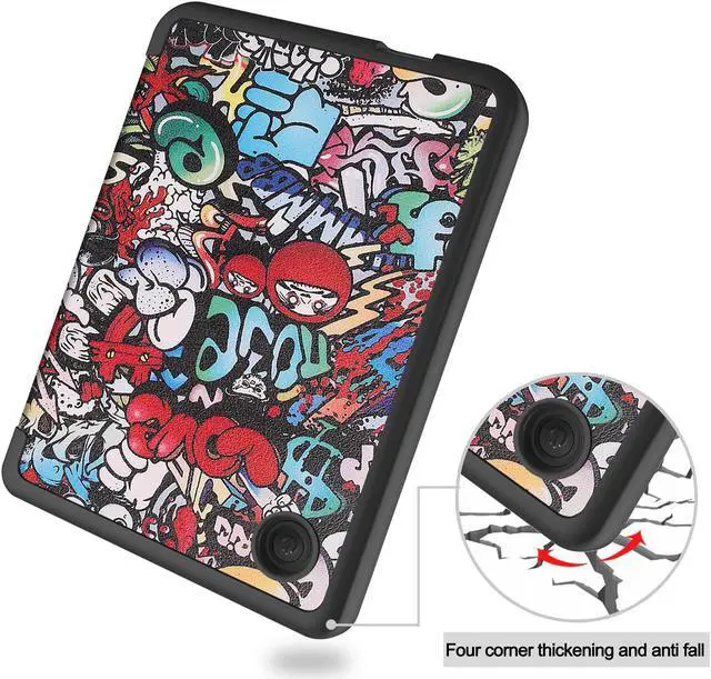 Alt view image 7 of 7 - Case for 6 inch Kobo Clara 2E / Tolino Shine 4, 2022 Released, Ultra Slim Lightweight Folio Premium PU Leather Protective Cover with Auto Sleep/Wake Function, 2 in 1 Stylus Pen Colorful Tree