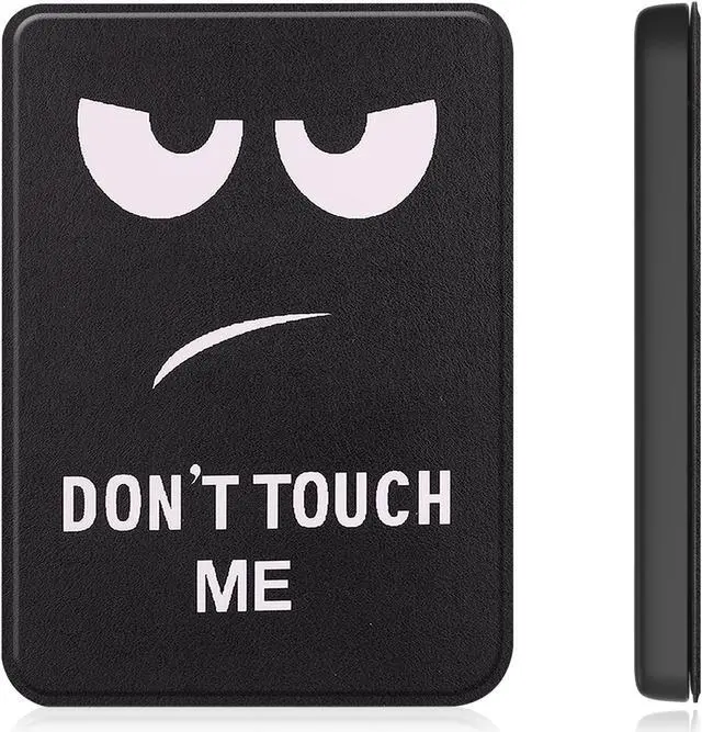 Alt view image 3 of 7 - Case for 6 inch Kobo Clara 2E / Tolino Shine 4, 2022 Released, Ultra Slim Lightweight Folio Premium PU Leather Protective Cover with Auto Sleep/Wake Function, 2 in 1 Stylus Pen Black/White