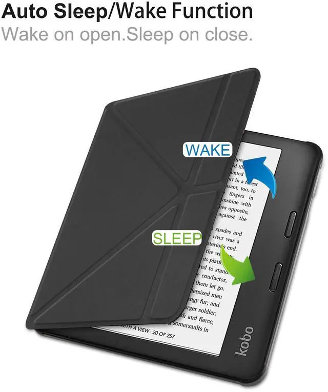Alt view image 5 of 7 - Slim Case for Kobo Sage 2021 Release - Soft TPU Protective Back Cover with Auto Wake/Sleep for 8 inch Kobo Sage eReader