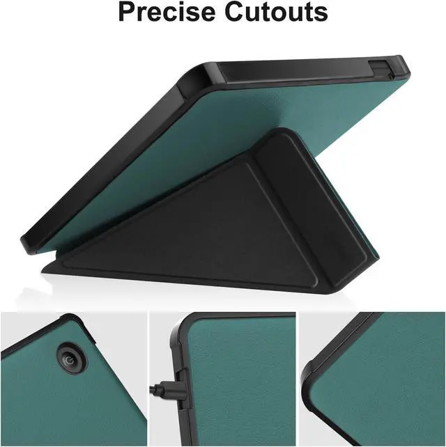 Alt view image 4 of 7 - Slim Case for Kobo Libra 2 2021 Released - Soft TPU Protective Back Cover with Auto Wake/Sleep for 7 inch Kobo Libra 2 eReader Dark Green