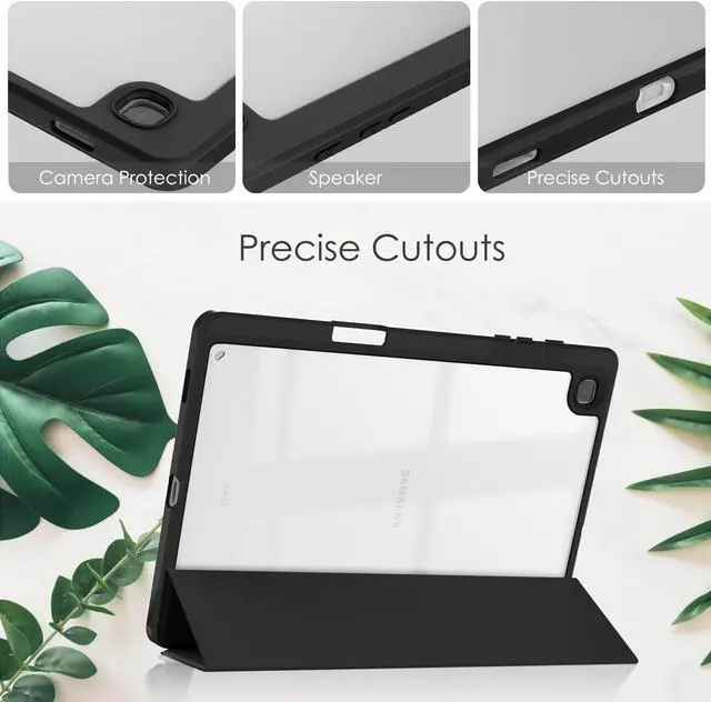 Alt view image 3 of 7 - Slim Case for Samsung Galaxy Tab S6 Lite 10.4 Inch 2022 2020 Model SM-P610/P613/P615/P619 with S Pen Holder, Stylus Pen, Shockproof Cover with Clear Transparent Back Shell