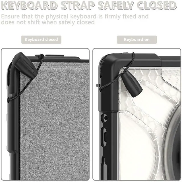 Alt view image 7 of 7 - Case For Microsoft Surface Go 3 2021 / Surface Go 2 2020 / Surface Go 2018, Heavy Duty Shockproof Cover with Kickstand, Hand Strap, 2 in 1 Pen Holder, Stylus Pen, Compatible with Type Cover Keyboard