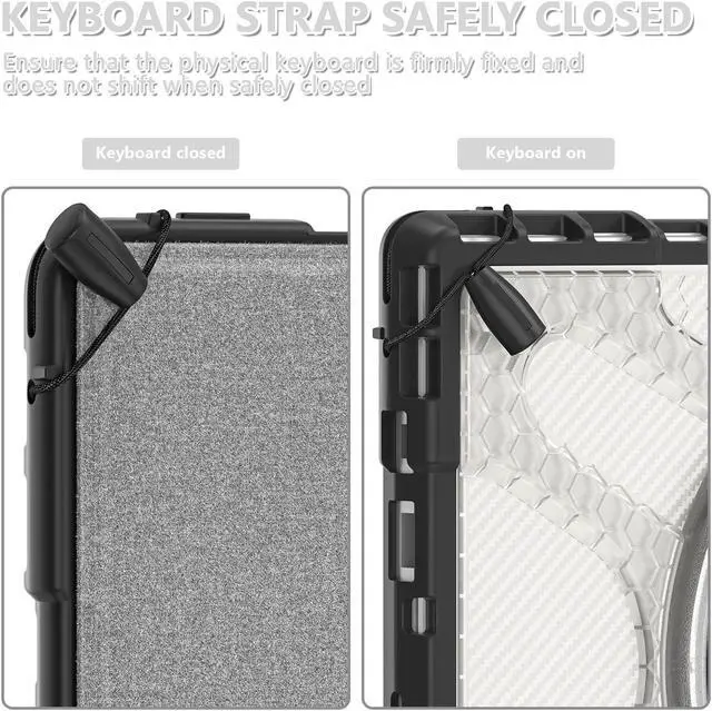 Alt view image 7 of 7 - Case For Surface Pro 7 Plus / Surface Pro 7 / Surface Pro 6 / Surface Pro 5 / Surface Pro 4 12.3 inch, Heavy Duty Shockproof Cover with Kickstand and Hand Strap, Pen Holder, 2 in 1 Stylus Pen
