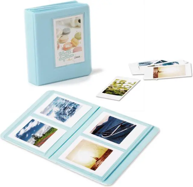 Alt view image 3 of 7 - Instant Mini 12 Camera Accessories Compatible with Fujifilm Instax Mini 12 Camera Include Case/Album/Wall Hang Frames/Film Frames/Border Stickers/Corner Stickers Blue