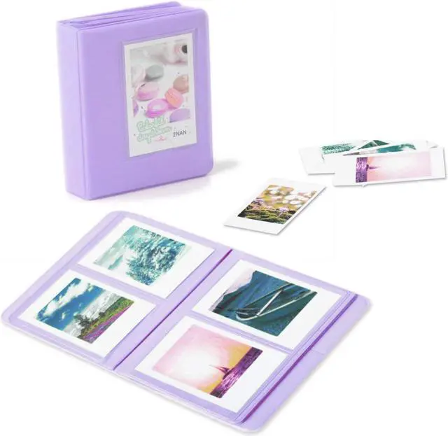 Alt view image 3 of 7 - Instant Mini 12 Camera Accessories Compatible with Fujifilm Instax Mini 12 Camera Include Case/Album/Wall Hang Frames/Film Frames/Border Stickers/Corner Stickers purple