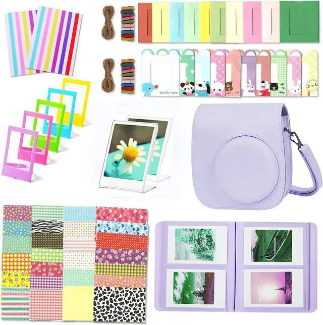Main image of Instant Mini 12 Camera Accessories Compatible with Fujifilm Instax Mini 12 Camera Include Case/Album/Wall Hang Frames/Film Frames/Border Stickers/Corner Stickers purple