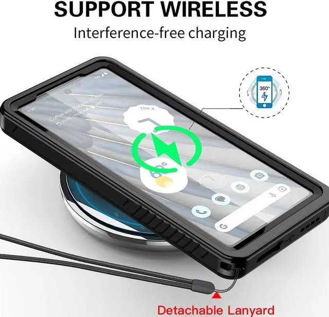 Alt view image 5 of 7 - for Google Pixel 7A Case Waterproof, Clear Water Proof Shockproof Dustproof Snowproof Full Body Rugged Transparent Built-in Screen Protector Underwater Phone Case for Google Pixel 7A