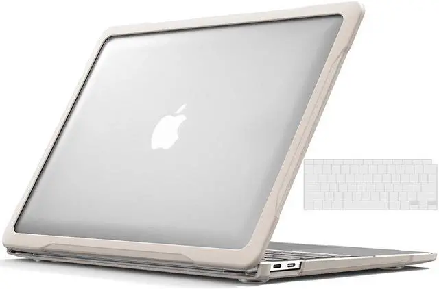 Main image of Compatible with MacBook Air 13 inch Case 2022, 2021-2018 Release A2337 M1 A2179 A1932 Retina Display Touch ID, Heavy Duty Rugged Hard Shell Shockproof Cover with Keyboard Skin Blue Khaki