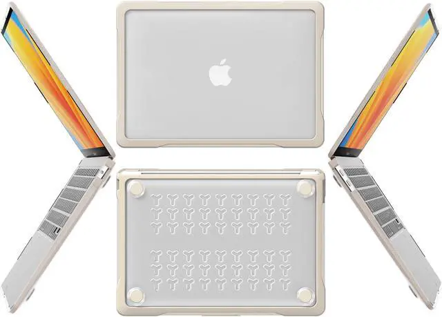 Alt view image 6 of 7 - Compatible with MacBook Air 13 inch Case 2022, 2021-2018 Release A2337 M1 A2179 A1932 Retina Display Touch ID, Heavy Duty Rugged Hard Shell Shockproof Cover with Keyboard Skin Blue Khaki