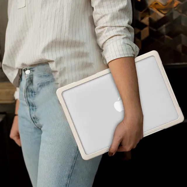 Alt view image 7 of 7 - Compatible with MacBook Air 13 inch Case 2022, 2021-2018 Release A2337 M1 A2179 A1932 Retina Display Touch ID, Heavy Duty Rugged Hard Shell Shockproof Cover with Keyboard Skin Blue Khaki