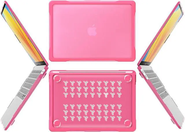 Alt view image 6 of 7 - Compatible with MacBook Air 13 inch Case 2022, 2021-2018 Release A2337 M1 A2179 A1932 Retina Display Touch ID, Heavy Duty Rugged Hard Shell Shockproof Cover with Keyboard Skin Blue Rose Red