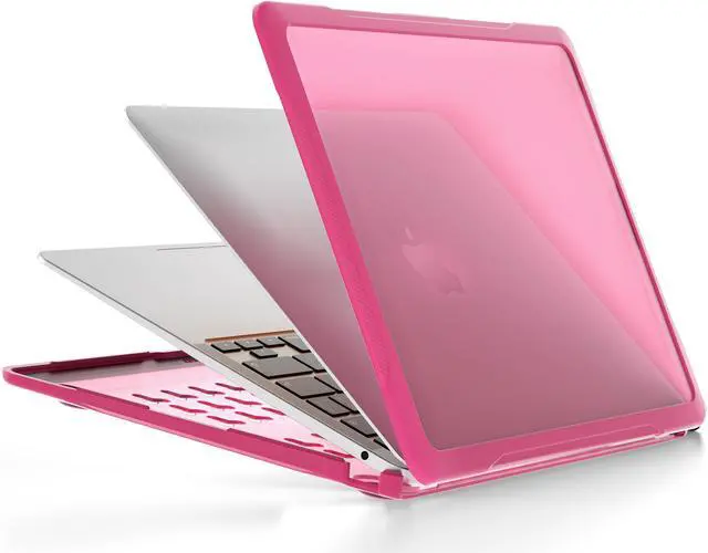 Alt view image 2 of 7 - Compatible with MacBook Air 13 inch Case 2022, 2021-2018 Release A2337 M1 A2179 A1932 Retina Display Touch ID, Heavy Duty Rugged Hard Shell Shockproof Cover with Keyboard Skin Blue Rose Red