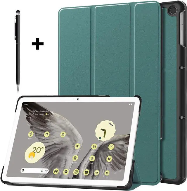 Main image of Google Pixel Tablet Case 11 Inch 2023, Slim Stand Protective Case Smart Folio Cover with 2 in 1 Stylus Pen Dark Green