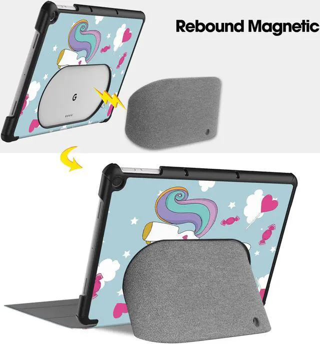 Alt view image 2 of 7 - Google Pixel Tablet Case 11 Inch 2023, Slim Stand Protective Case Smart Folio Cover with 2 in 1 Stylus Pen Light Blue