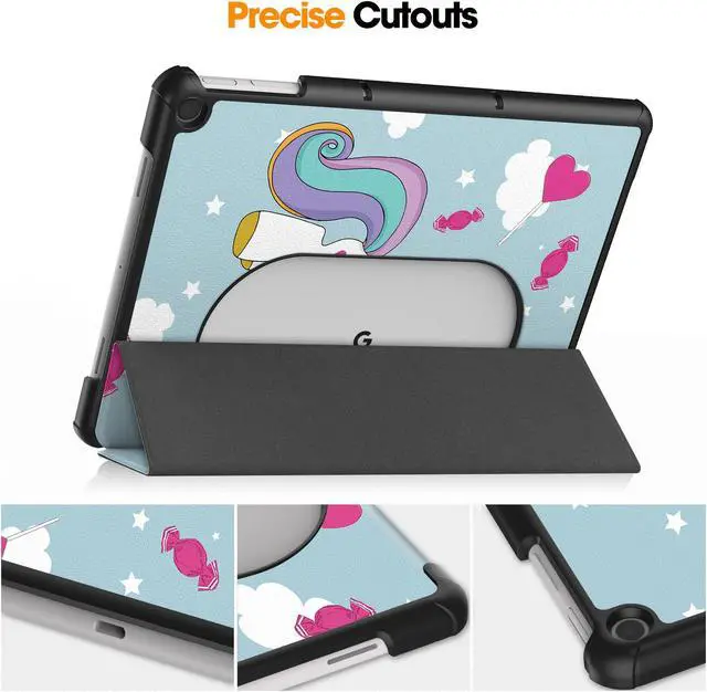 Alt view image 4 of 7 - Google Pixel Tablet Case 11 Inch 2023, Slim Stand Protective Case Smart Folio Cover with 2 in 1 Stylus Pen Light Blue