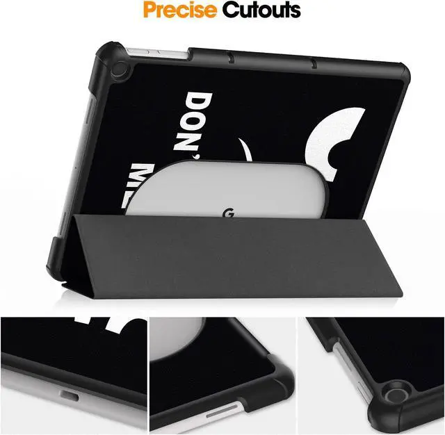 Alt view image 5 of 7 - Google Pixel Tablet Case 11 Inch 2023, Slim Stand Protective Case Smart Folio Cover with 2 in 1 Stylus Pen Black/White