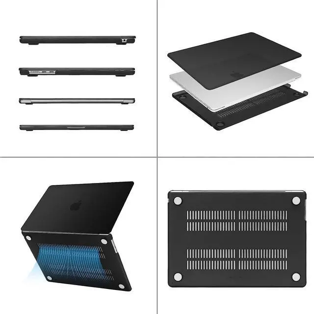Alt view image 7 of 7 - For MacBook Air 15 inch Case 2023 Release A2941 M2 Chip with Liquid Retina Display Touch ID,Ultra Thin Laptop Plastic Hard Shell Case with Keyboard Skin & Type C Adapter 1 Pack