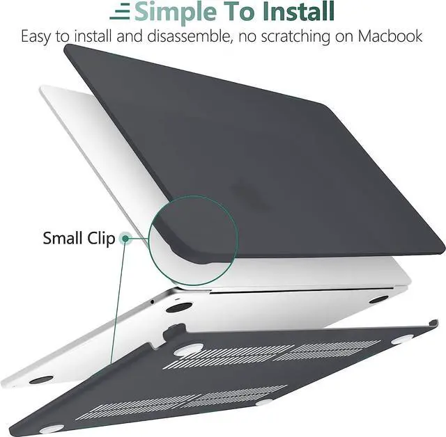 Alt view image 4 of 7 - For MacBook Air 15 inch Case 2023 Release A2941 M2 Chip with Liquid Retina Display Touch ID,Ultra Thin Laptop Plastic Hard Shell Case with Keyboard Skin & Type C Adapter 1 Pack
