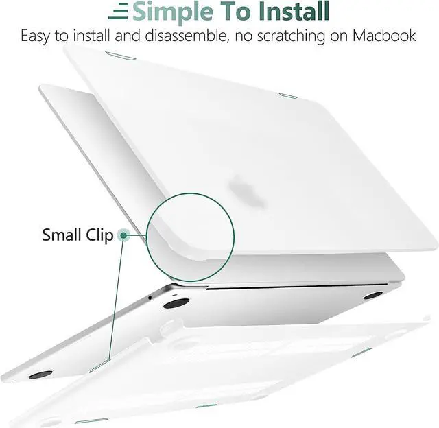 Alt view image 4 of 7 - For MacBook Air 15 inch Case 2023 Release A2941 M2 Chip with Liquid Retina Display Touch ID,Ultra Thin Laptop Plastic Hard Shell Case with Keyboard Skin & Type C Adapter 1 Pack Matte Transparent
