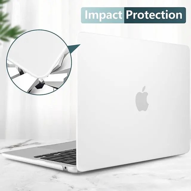 Alt view image 6 of 7 - For MacBook Air 15 inch Case 2023 Release A2941 M2 Chip with Liquid Retina Display Touch ID,Ultra Thin Laptop Plastic Hard Shell Case with Keyboard Skin & Type C Adapter 1 Pack Matte Transparent