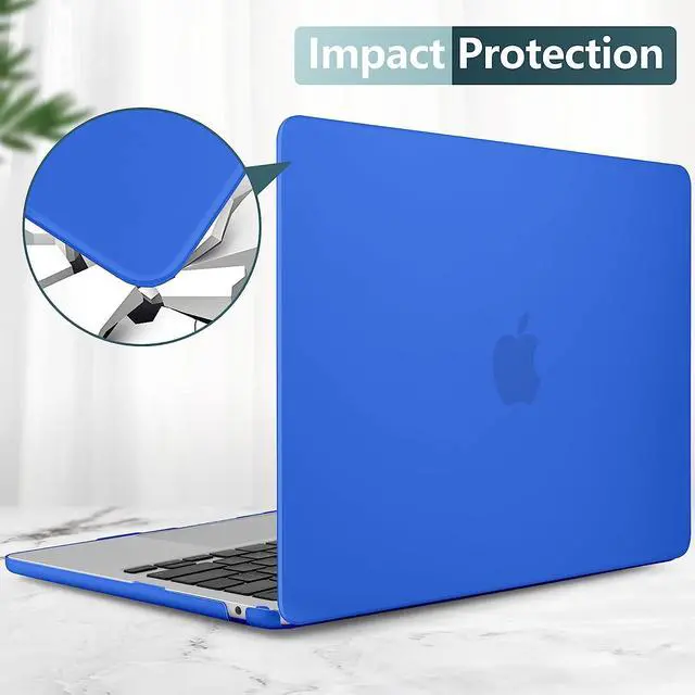Alt view image 5 of 7 - For MacBook Air 15 inch Case 2023 Release A2941 M2 Chip with Liquid Retina Display Touch ID,Ultra Thin Laptop Plastic Hard Shell Case with Keyboard Skin & Type C Adapter 1 Pack Blue