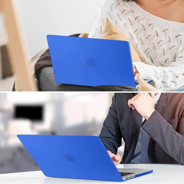 Alt view image 7 of 7 - For MacBook Air 15 inch Case 2023 Release A2941 M2 Chip with Liquid Retina Display Touch ID,Ultra Thin Laptop Plastic Hard Shell Case with Keyboard Skin & Type C Adapter 1 Pack Blue