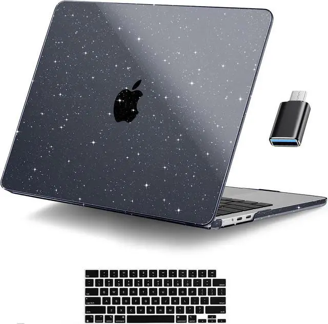 Main image of Compatible with MacBook Air 15 inch Case 2023 Release A2941 M2 Chip Liquid Retina Display Touch ID, Plastic Hard Case with Keyboard Skin & Screen Protector & Type C Adapter For MacBook Air 15.3 Inch