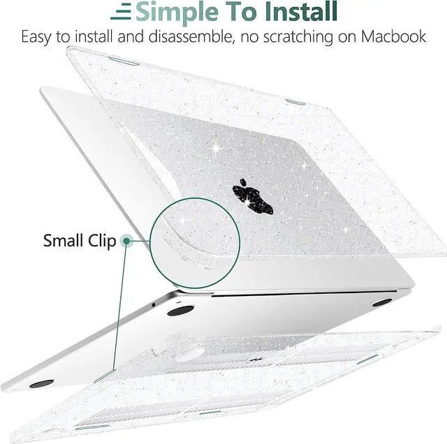 Alt view image 4 of 7 - Compatible with MacBook Air 15 inch Case 2023 Release A2941 M2 Chip Liquid Retina Display Touch ID, Plastic Hard Case with Keyboard Skin & Screen Protector & Type C Adapter For MacBook Air 15.3 Inch