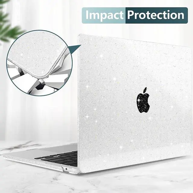 Alt view image 6 of 7 - Compatible with MacBook Air 15 inch Case 2023 Release A2941 M2 Chip Liquid Retina Display Touch ID, Plastic Hard Case with Keyboard Skin & Screen Protector & Type C Adapter For MacBook Air 15.3 Inch