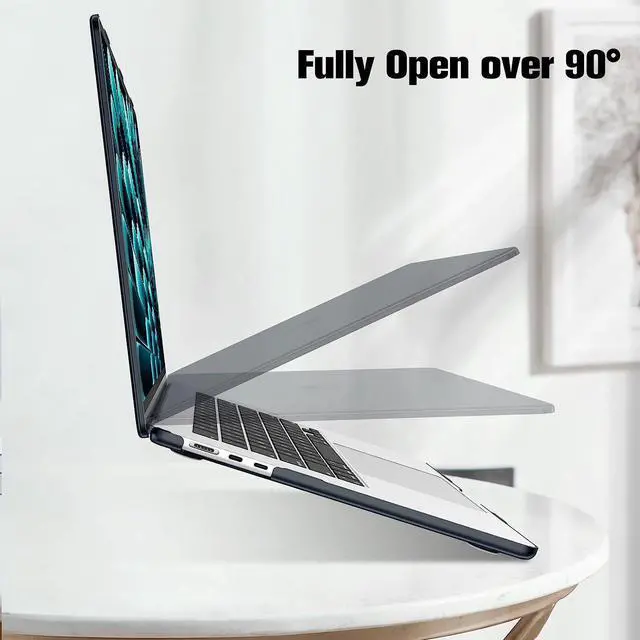 Alt view image 2 of 7 - For MacBook Air 15 inch Case 2023 Release A2941 M2 Chip with Liquid Retina Display Touch ID,Ultra Thin Laptop Plastic Hard Shell Case with Keyboard Skin & Type C Adapter 1 Pack Crystal Black